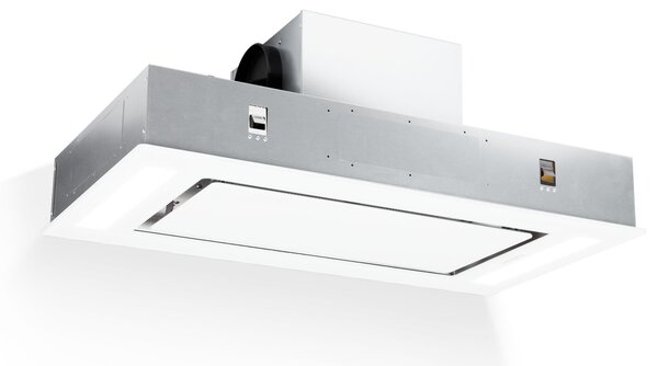 Klarstein Remy, stropna napa, ugradbena, 90 cm, 620 m³/h, 230 W, daljinski upravljač, bijela