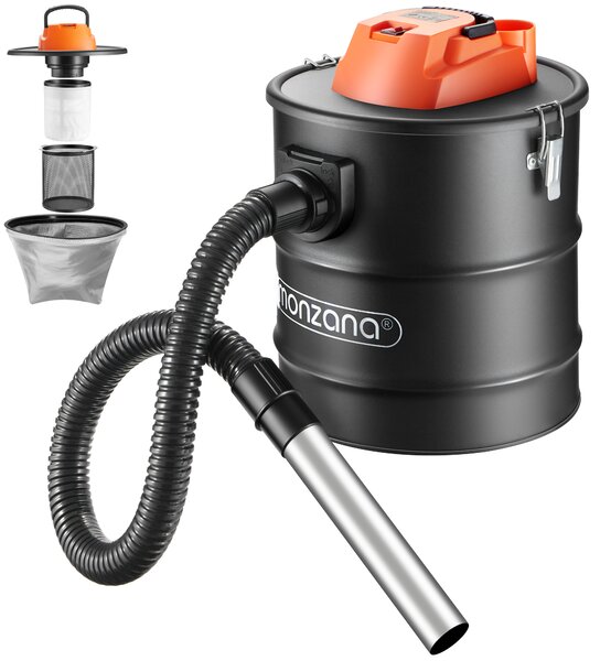 Usisavač za pepeo BENEDIKT, 1200 W, 18 kPa, crna/narančasta Monzana