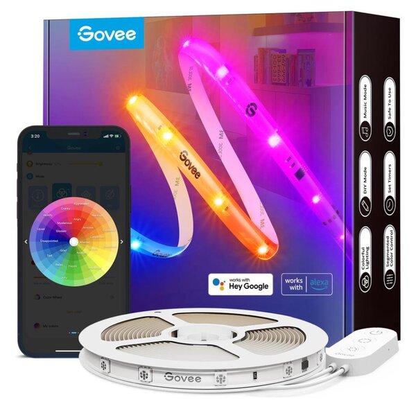 Govee - Wi-Fi RGBIC Smart PRO LED traka 10m - ekstra izdržljiva