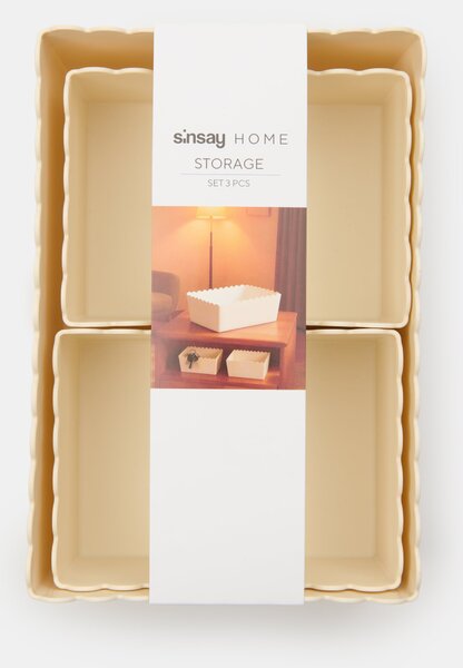 Sinsay - Set kutija za pohranu s valovitim rubom 3 pack