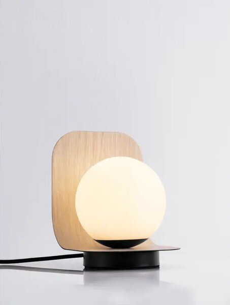 KAMEN STOLNA LAMPA LED E14/5W/NATURAL & BLACK NL9001084