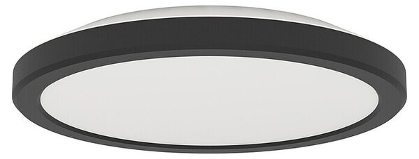 Eglo LED stropna svjetiljka Testara (11,2 W, Ø x V: 21,1 x 3 cm, Crna, Neutralno bijelo)