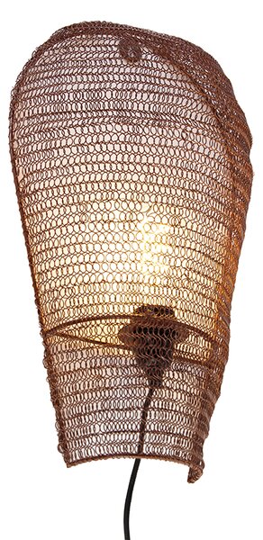 Oosterse wandlamp brons 45 cm - Nidum
