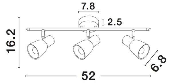 PUBLICO REFLEKTOR E14 IP20/SATIN NIKAL 3X NL667003