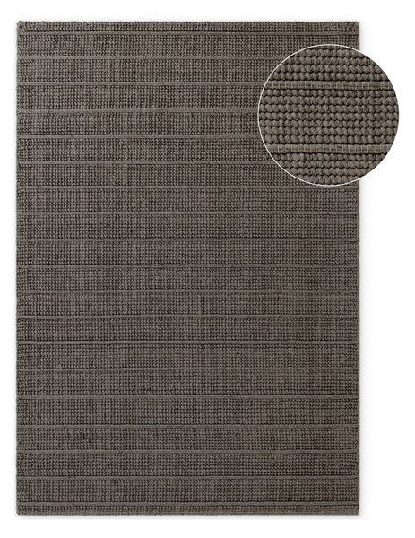 Tamno sivi/tamno smeđi ručno rađen vunen tepih 80x150 cm Camden Parker – Ted Baker