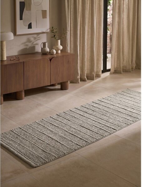Siva ručno rađena vunena staza 80x250 cm Camden Parker – Ted Baker