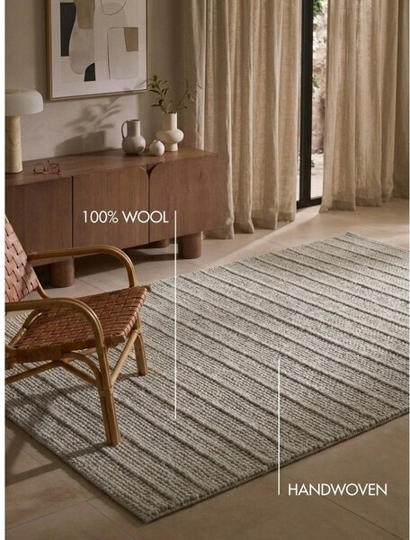 Sivi ručno rađen vunen tepih 80x150 cm Camden Parker – Ted Baker