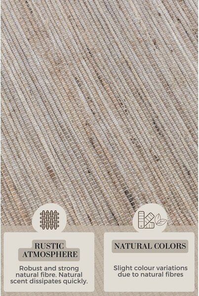 Obostrana/ručno rađena staza od mješavine jute u svijetloj prirodnoj boji 80x200 cm Handloom – Hanse Home