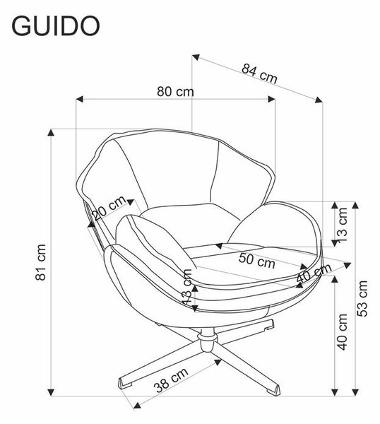 Fotelja Gaudio (boja senfa)