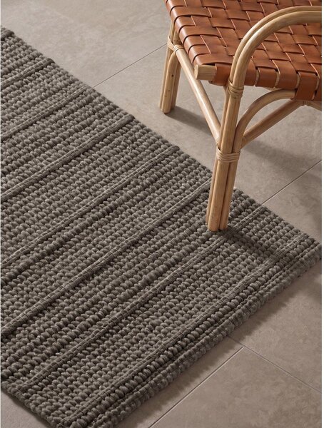 Tamno siva/tamno smeđa ručno rađena vunena staza 80x250 cm Camden Parker – Ted Baker