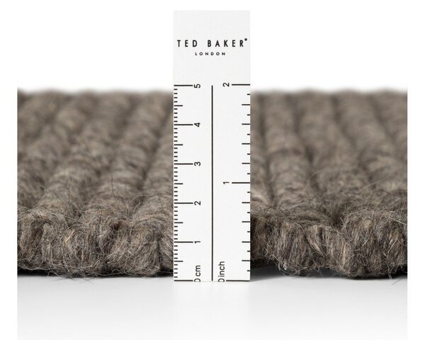 Tamno siva/tamno smeđa ručno rađena vunena staza 80x250 cm Camden Parker – Ted Baker