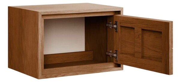 Smeđi zidni ormarić za ispod umivaonika od masivne tikovine 60x40 cm Kenta – Kave Home