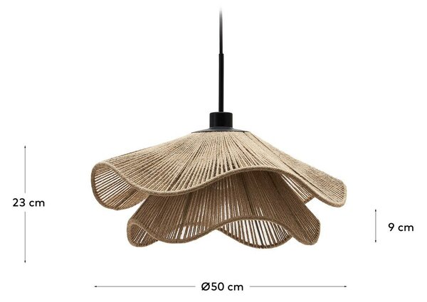 Sjenilo u prirodnoj boji ø 50 cm Pontos – Kave Home