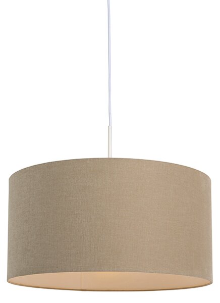 Lampa za viseću bijelu bijelu s bež nijansom 50 cm - Combi 1