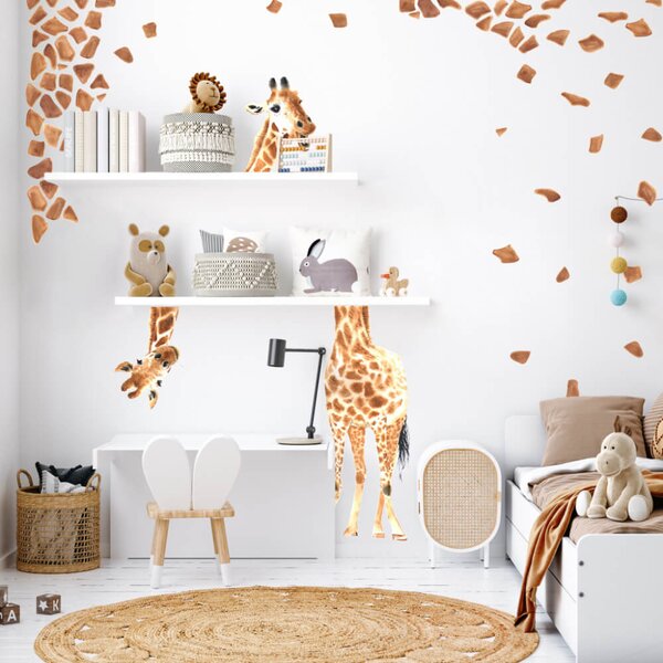 Naljepnice za dječju sobu - zaigrana žirafa