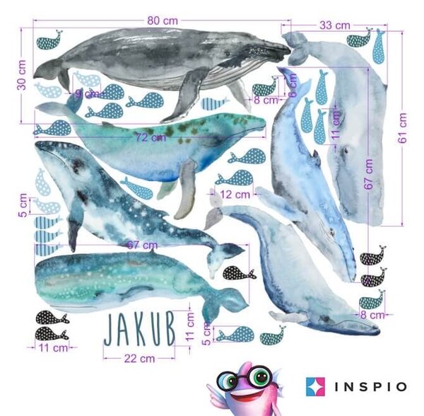 Samoljepljiva tapeta - kitovi