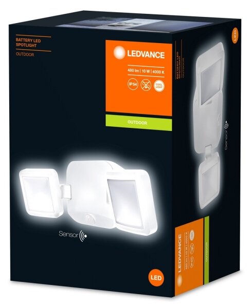 Ledvance - LED Vanjska zidna svjetiljka sa senzorom BATTERY 2xLED/10W/6V IP54