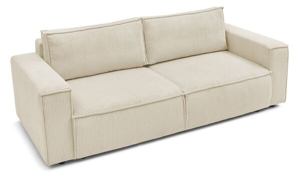 Bež sklopiva sofa od samta 245 cm Nihad – Bobochic Paris