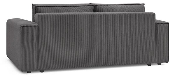 Tamno siva sklopiva sofa od samta 245 cm Nihad – Bobochic Paris