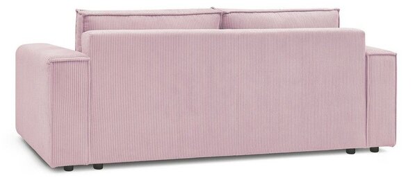 Svijetlo ružičasta sklopiva sofa od samta 245 cm Nihad – Bobochic Paris