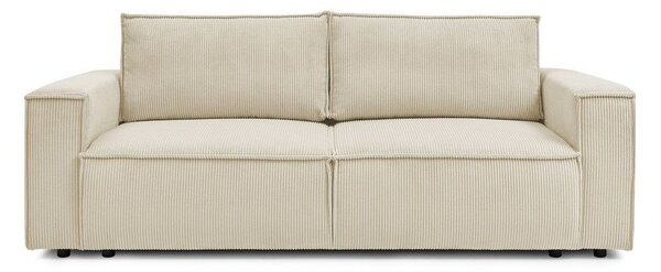Bež sklopiva sofa od samta 245 cm Nihad – Bobochic Paris