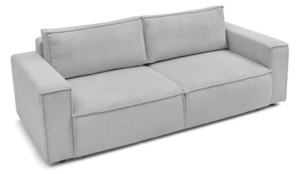 Svijetlo siva sklopiva sofa od samta 245 cm Nihad – Bobochic Paris