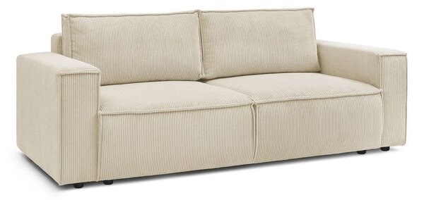 Bež sklopiva sofa od samta 245 cm Nihad – Bobochic Paris