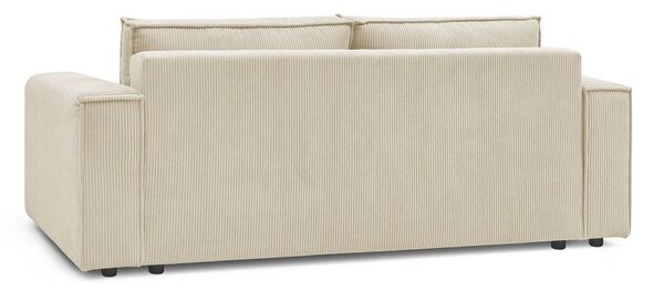 Bež sklopiva sofa od samta 245 cm Nihad – Bobochic Paris