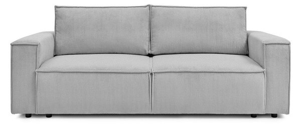 Svijetlo siva sklopiva sofa od samta 245 cm Nihad – Bobochic Paris