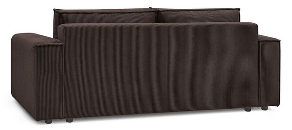 Smeđe-siva sklopiva sofa od samta 245 cm Nihad – Bobochic Paris