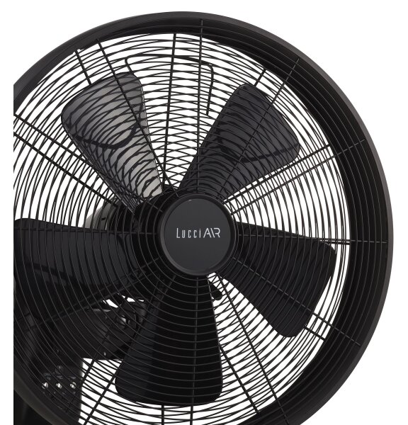 Lucci air 213124 - Zidni ventilator BREEZE 55W/230V crna + DU