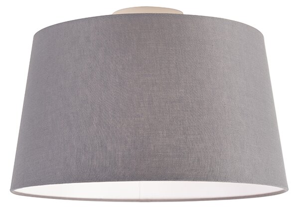 Moderna stropna svjetiljka s tamno sivom nijansom 35 cm - Combi