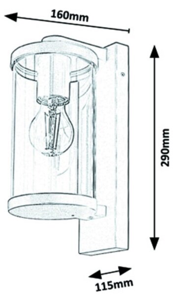 Rabalux - Vanjska zidna svjetiljka 1xE27/60W/230V IP44