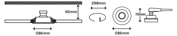 Briloner 7149-032-SET 3xLED Prigušiva svjetiljka za kupaonicu 1xGU10/5W/230V IP23