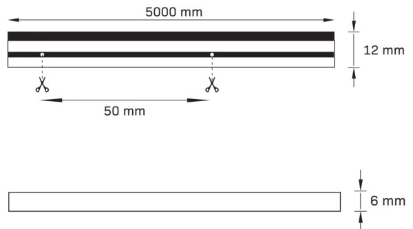 LED Traka NEON 5m LED/48W/24V 4000K IP65