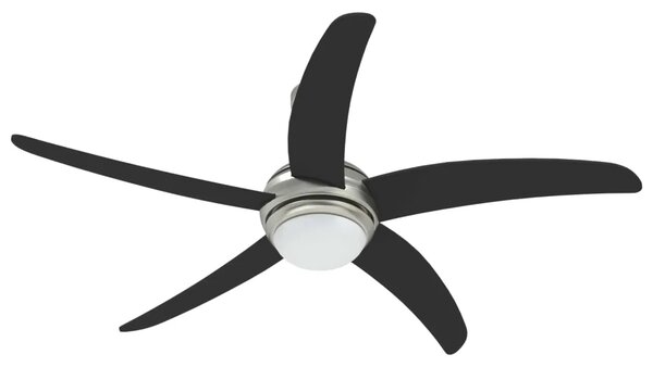 Ventilator za strop s svjetlom i daljinskim upravljačem Crna - Crna 130 cm s 5 oštrica