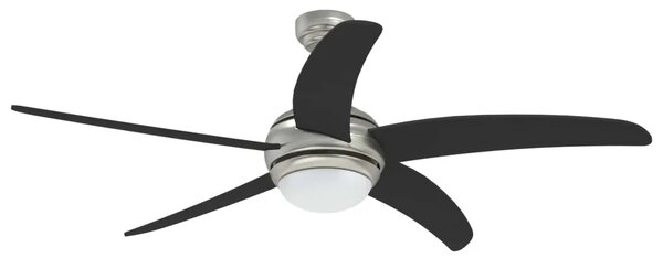 Ventilator za strop s svjetlom i daljinskim upravljačem Crna - Crna 130 cm s 5 oštrica