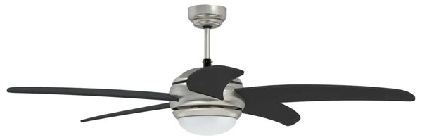 Ventilator za strop s svjetlom i daljinskim upravljačem Crna - Crna 130 cm s 5 oštrica