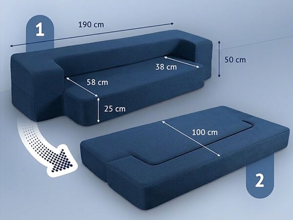 Sklopiva sofa - krevet Dormeo plava