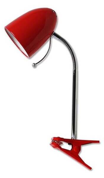 Aigostar - Stolna lampa s kvačicom 1xE27/11W/230V crvena/krom