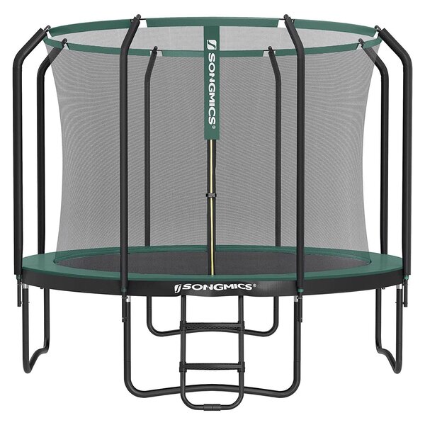 Okrugli vrtni trampolin s unutarnjom zaštitnom mrežom, 305 cm