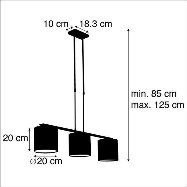 Viseća svjetiljka s velur sjenilima paun sa zlatom 20cm - Combi 3 Deluxe