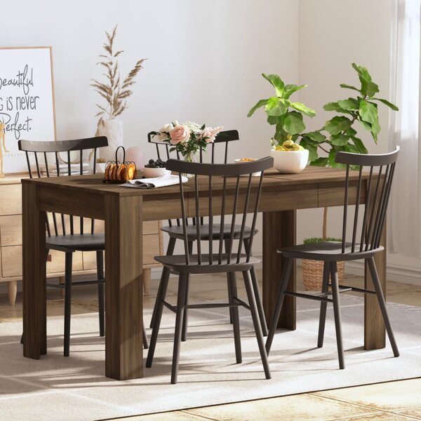 VidaXL Blagovaonski stol boja smeđeg hrasta 140 x 74,5 x 76 cm drveni