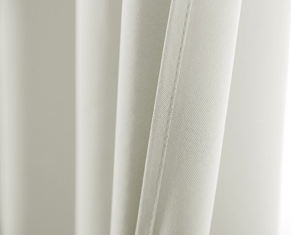 Bijelo-krem zavjesa OXFORD 140x250 cm Sistem za vješanje: Metalni prstenovi
