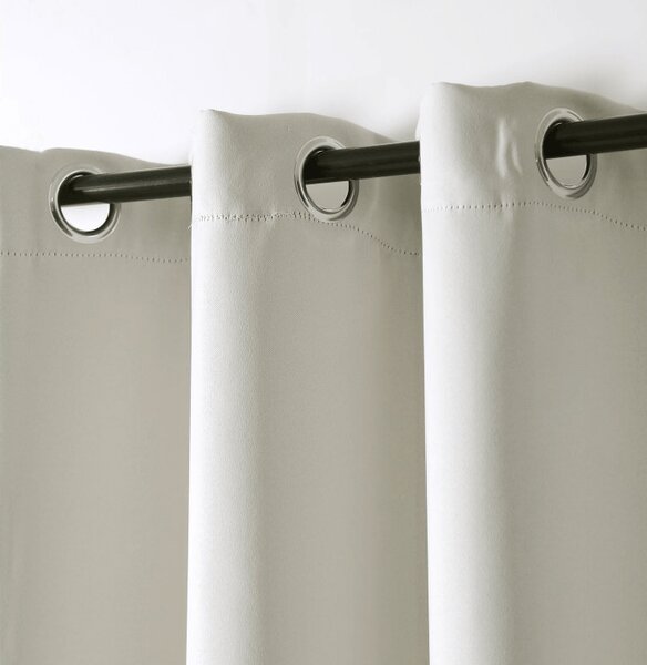 Bijelo-krem zavjesa OXFORD 140x250 cm Sistem za vješanje: Metalni prstenovi