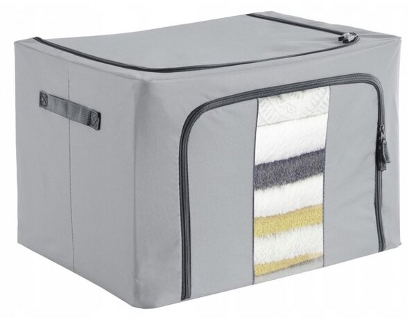 Organizator za posteljinu TIDARO 39x40x49 cm, sivi