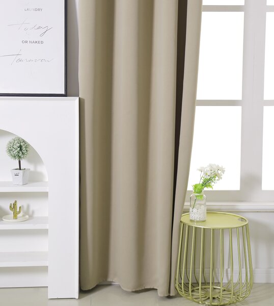 Zavjesa OXFORD 140x270 cm, bež Sistem za vješanje: Traka za nabiranje