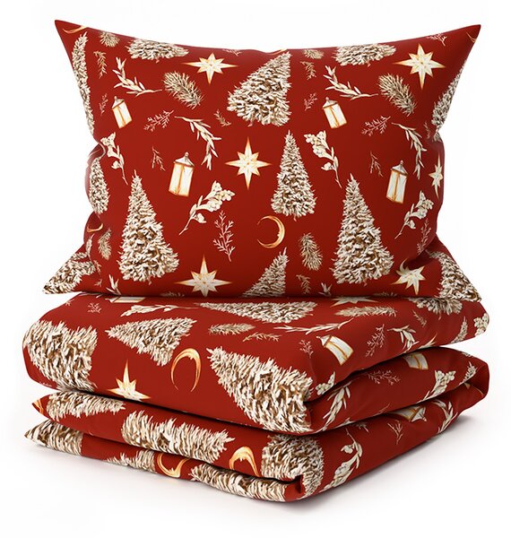 Posteljina od mikrovlakana GOLD CHRISTMAS crvena Dimenzije posteljine: 70 x 90 cm | 140 x 220 cm