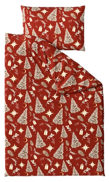 Posteljina od mikrovlakana GOLD CHRISTMAS crvena Dimenzije posteljine: 70 x 90 cm | 140 x 220 cm
