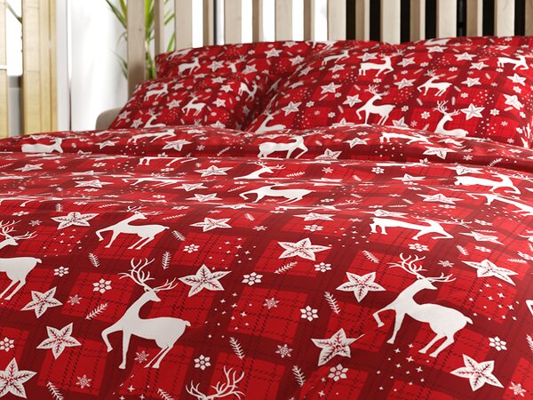 Posteljina od mikrovlakana VELVET CHRISTMAS crvena Dimenzije posteljine: 70 x 90 cm | 140 x 220 cm